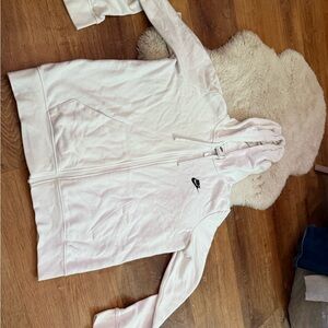 Nike White Zip-Up Hoodie